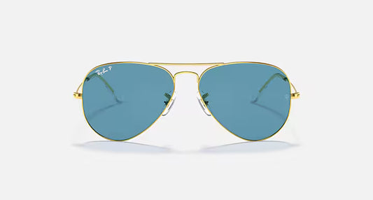 Ray-Ban Aviator Classic - Χρυσά Γυαλιά Ηλίου με Μπλε Φακούς