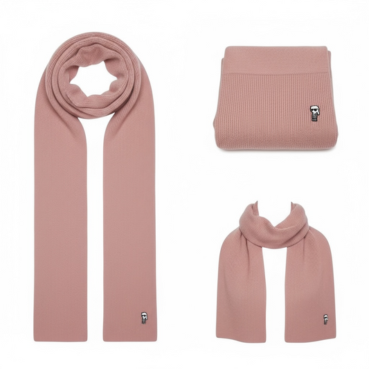 Karl Lagerfeld Ikonik Ribbed Scarf – Ροζ