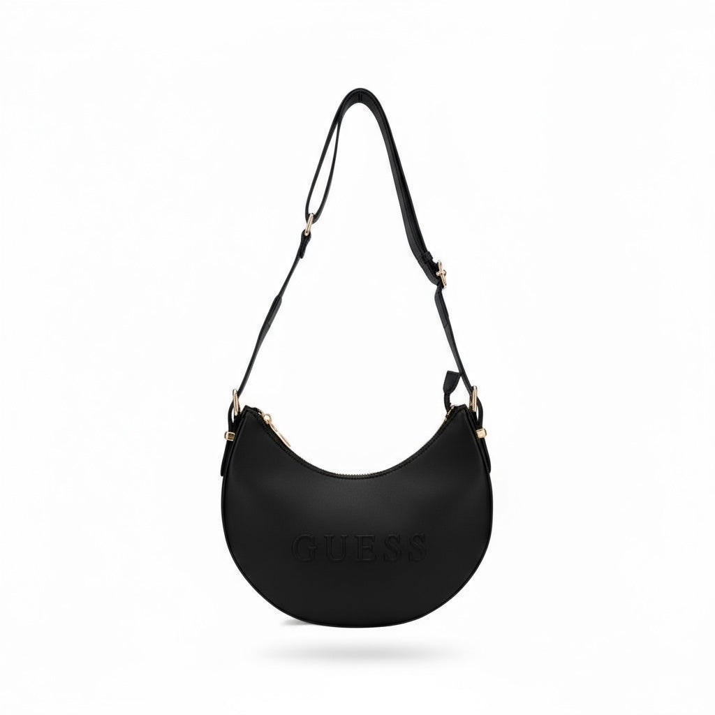 GUESS Luna Hobo Crossbody Bag – Black