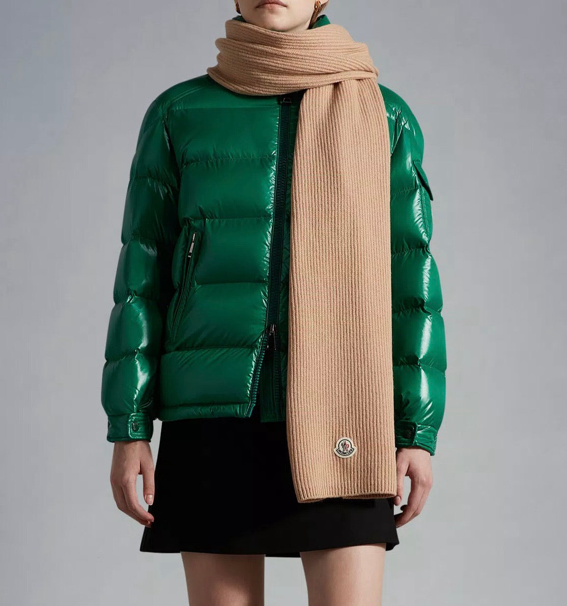 Καφέ Πλεκτό Κασκόλ – Moncler