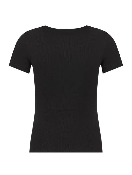 T-Shirt Μαύρο Slim Fit