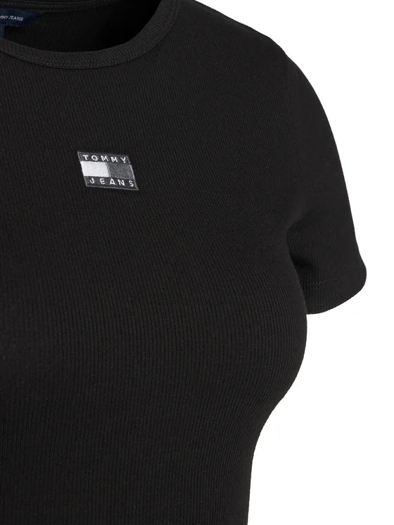 T-Shirt Μαύρο Slim Fit