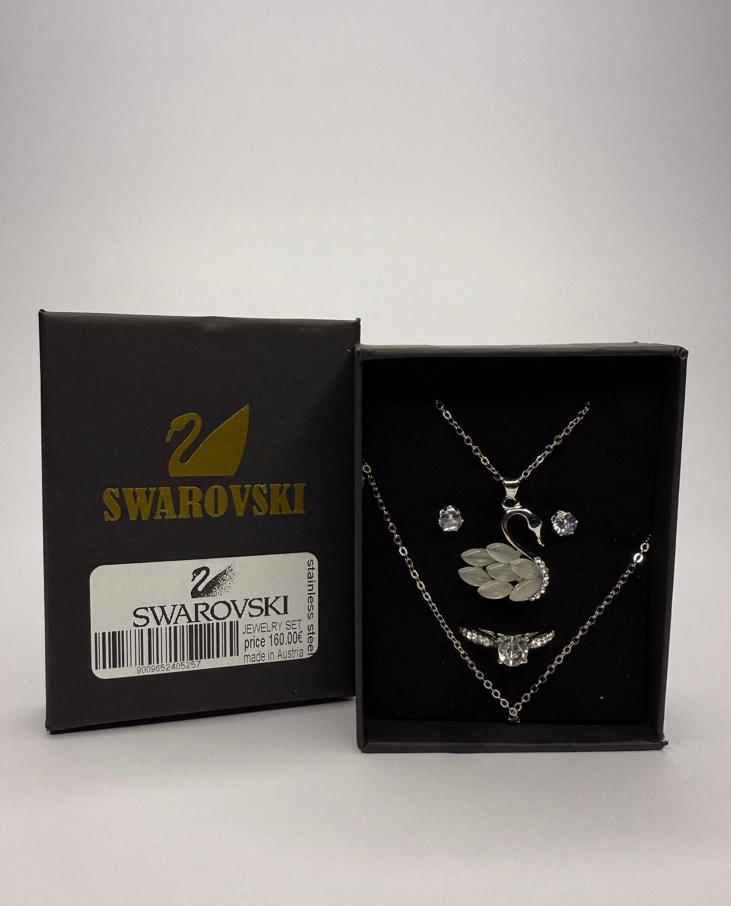 Σετ Κοσμημάτων Swarovski – Κύκνος (Ατσάλινο)