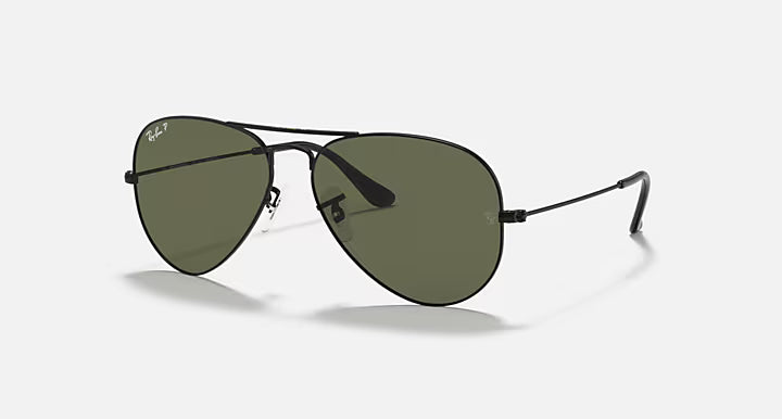 Ray-Ban Aviator Classic - Μαύρα Γυαλιά Ηλίου με Σκούρους Πράσινους Φακούς