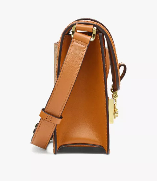 MCM Patricia Visetos Crossbody Bag – Cognac