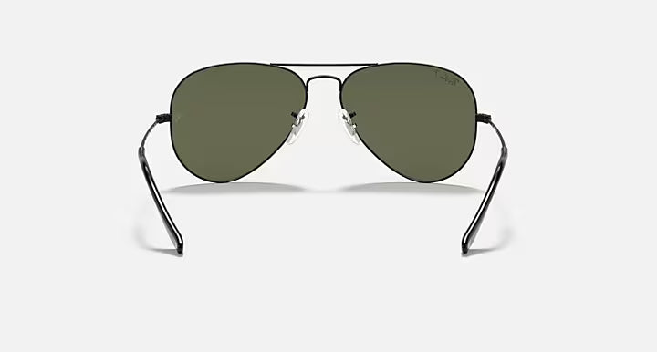 Ray-Ban Aviator Classic - Μαύρα Γυαλιά Ηλίου με Σκούρους Πράσινους Φακούς
