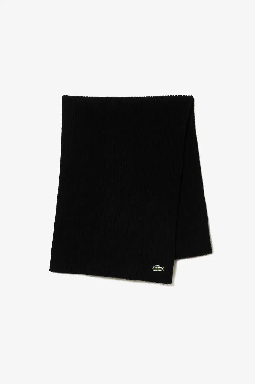 Κασκόλ Lacoste Ribbed Wool Scarf