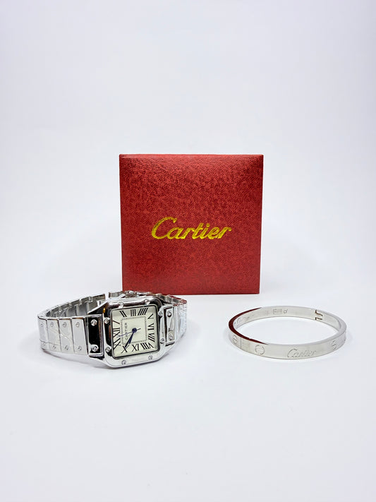 Cartier Set – Ρολόι & Βραχιόλι
