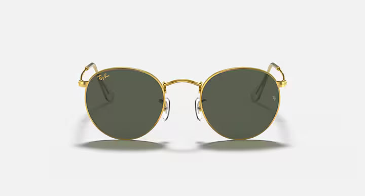 Ray-Ban Round Metal Legend Gold - Χρυσά Στρογγυλά Γυαλιά Ηλίου με Πράσινους Φακούς