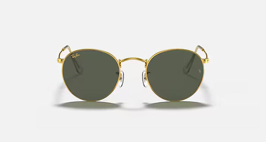 Ray-Ban Round Metal Legend Gold - Χρυσά Στρογγυλά Γυαλιά Ηλίου με Πράσινους Φακούς