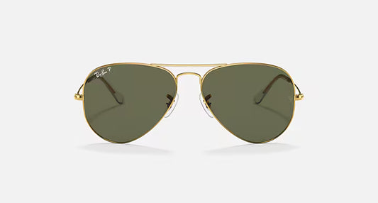 Ray-Ban Aviator Classic - Χρυσά Γυαλιά Ηλίου με Σκούρους Πράσινους Φακούς