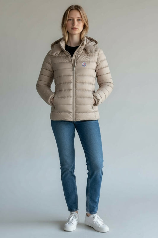 Μπουφάν Moncler Μπεζ Γυναικείο