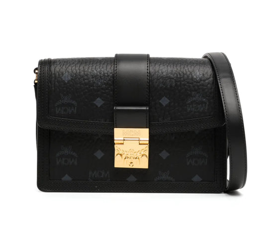 MCM Patricia Visetos Crossbody Bag – Black