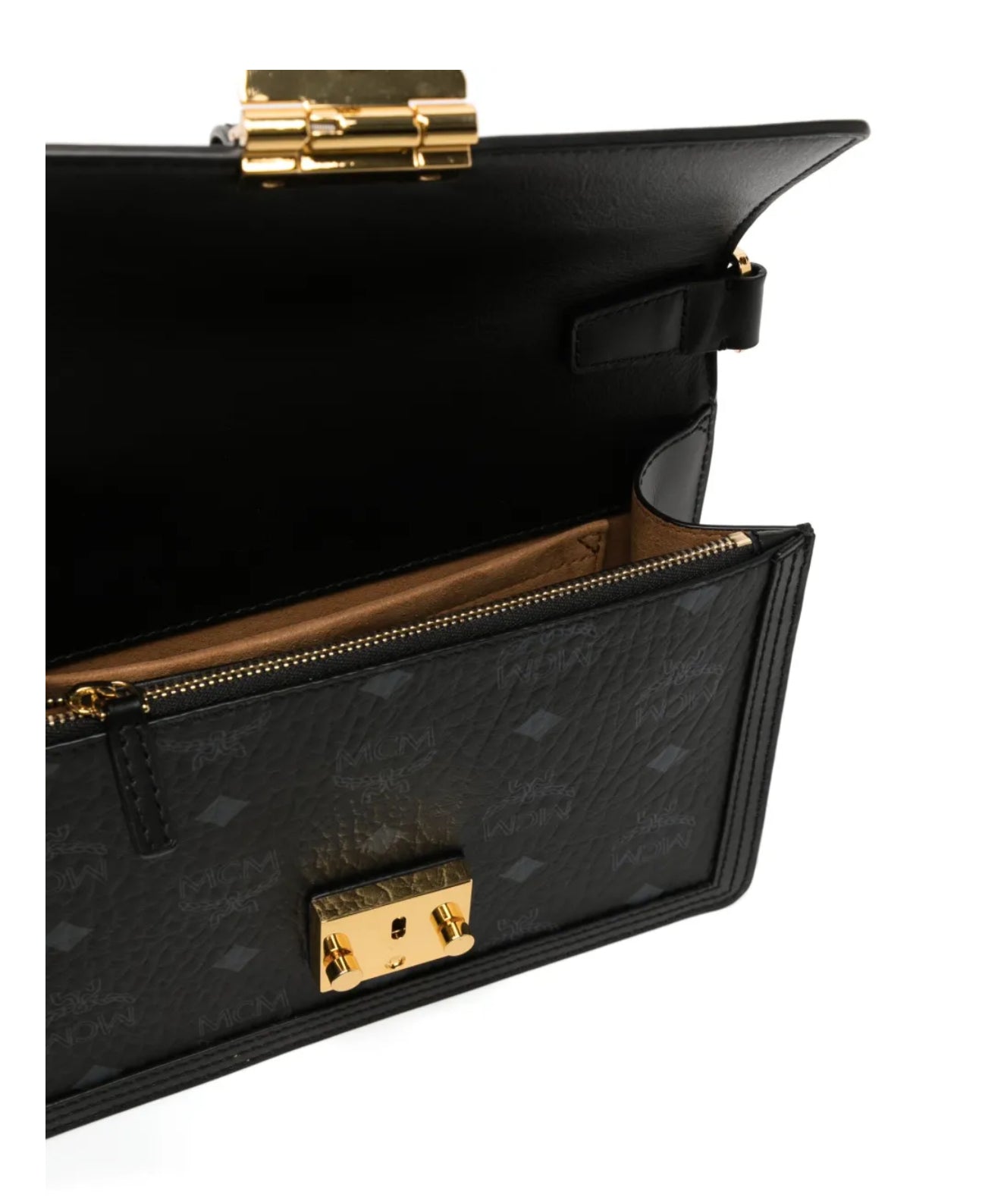 MCM Patricia Visetos Crossbody Bag – Black