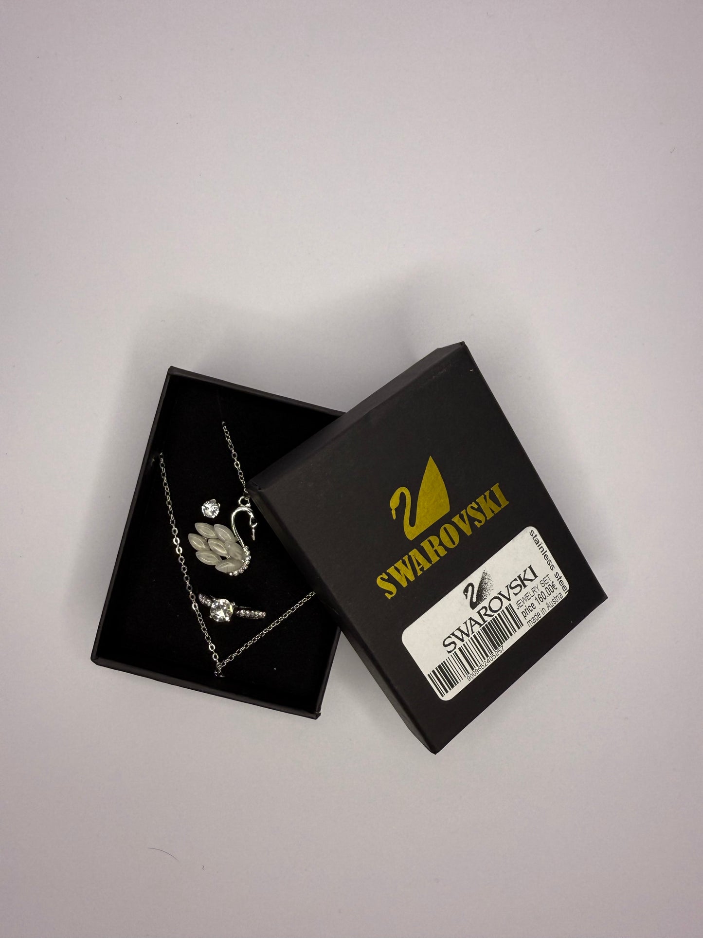 Σετ Κοσμημάτων Swarovski – Κύκνος (Ατσάλινο)