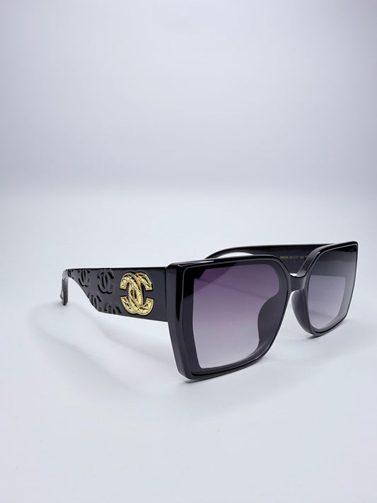 Γυαλιά Ηλίου Chanel Μαύρα με Χρυσό Λογότυπο