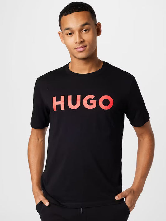 T-Shirt HUGO Μπλουζάκι 'Dulivio' σε Μαύρο