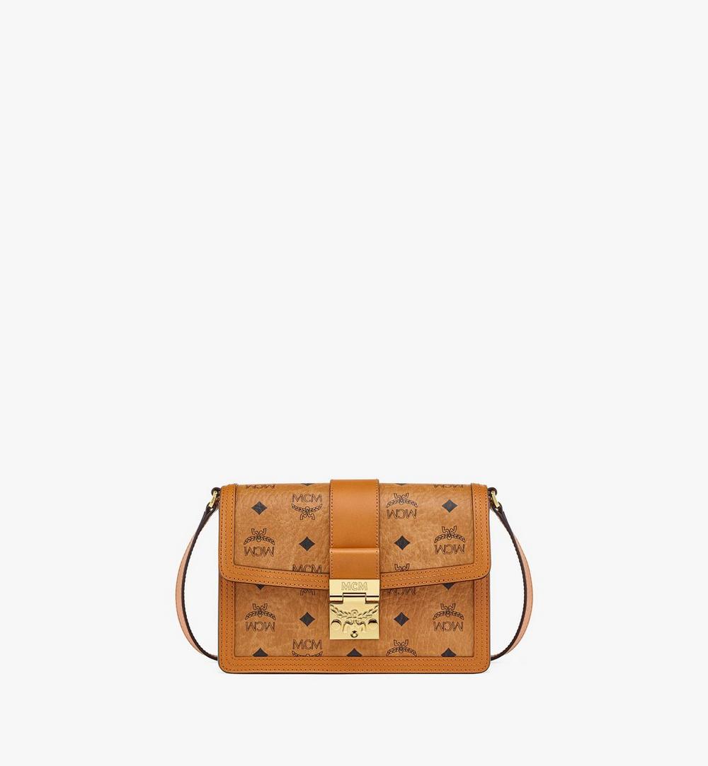 MCM Patricia Visetos Crossbody Bag – Cognac