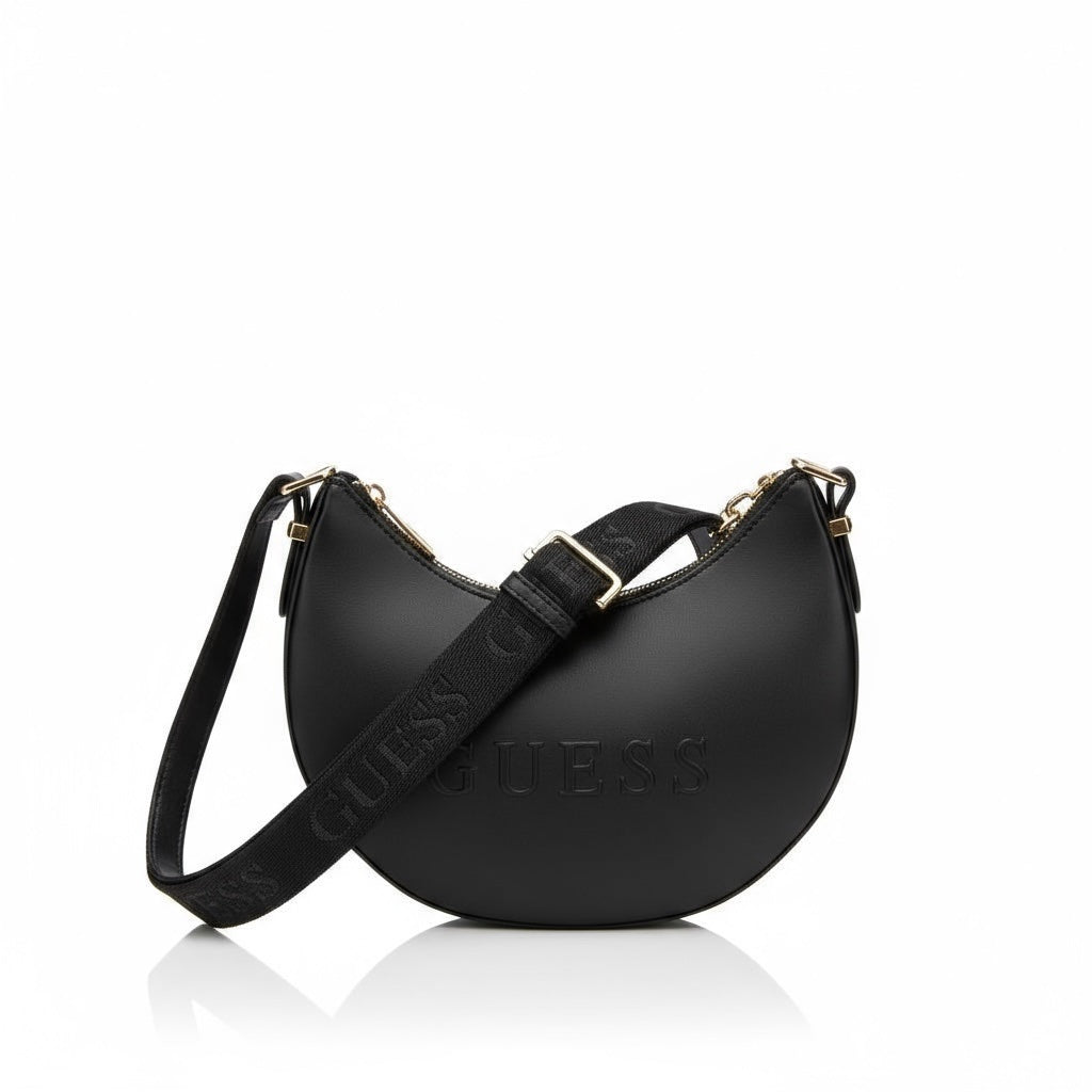 GUESS Luna Hobo Crossbody Bag – Black