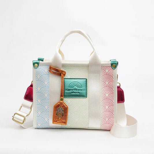 Kurt Geiger London Rainbow Canvas Tote Bag