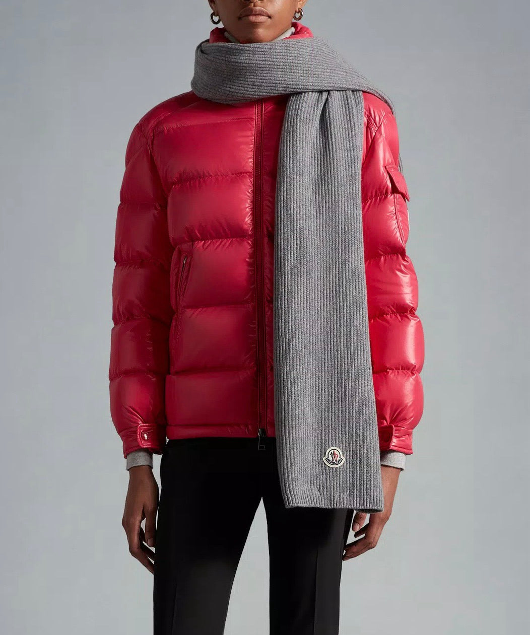 Grey Πλεκτό Κασκόλ – Moncler