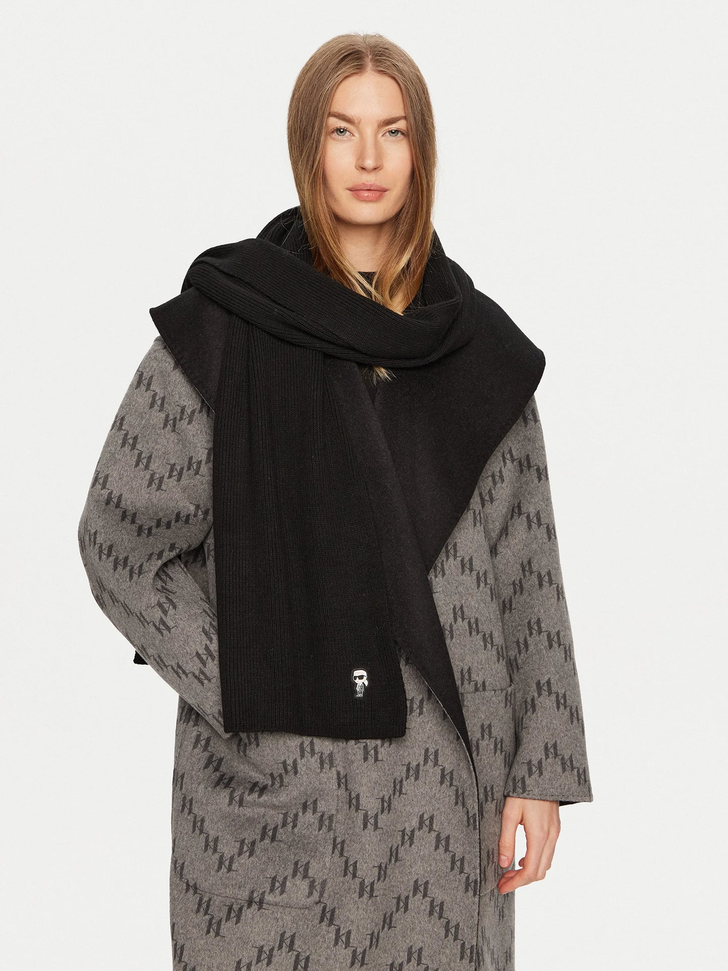 Κασκόλ Karl Lagerfeld Ikonik Ribbed Scarf