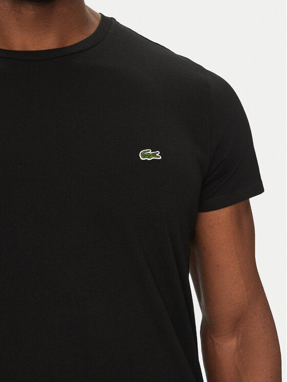 Lacoste T-Shirt TH6709 Μαύρο Regular Fit