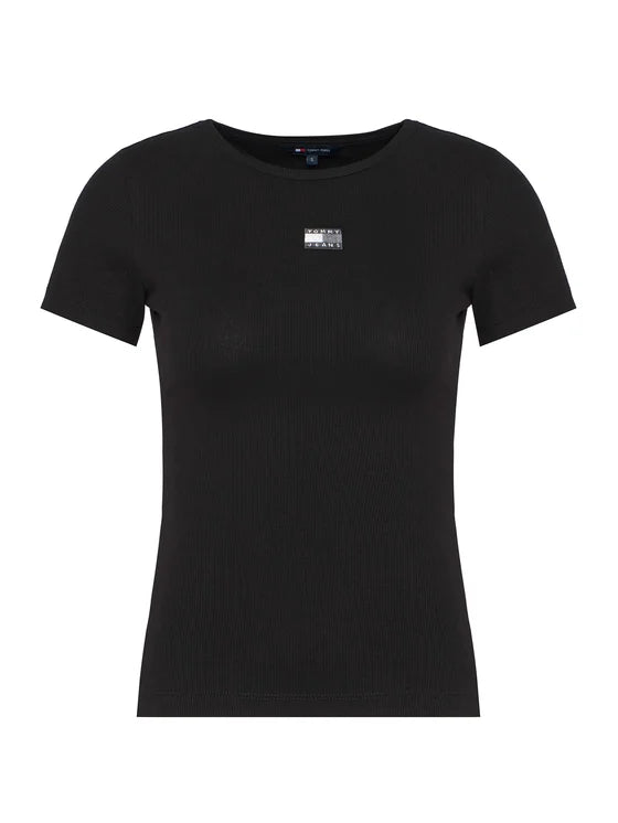 T-Shirt Μαύρο Slim Fit